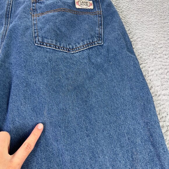 Lana Roux Overalls Womens Large Blue Denim Straight Outdoors Revolt 90s Style - Picture 12 of 12